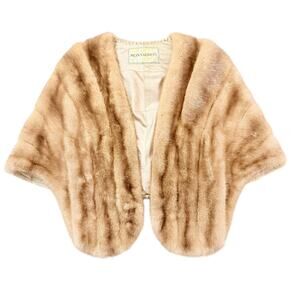 Montaldo’s women’s vintage fur shawl, mink